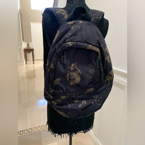 MAISON MARTIN MARGIELA Printed Fabric Backpack Bag - Picture 2 of 14